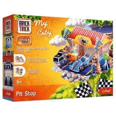Brick Trick строим от тухли: My City Pit Stop 50 части строителна игра - Trefl изображение 1