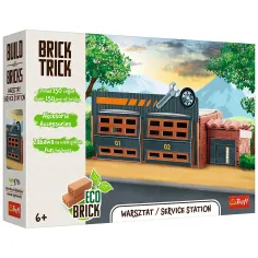 Brick Trick строим от тухли: Сервизна станция 150 части строителна игра - Trefl изображение 1
