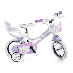 Бял цвят момичешки детски велосипед размер 12 - велосипед Dino Bikes