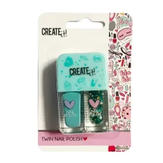 Canenco: Create It! тюркоазен лак за нокти комплект от 2 броя
