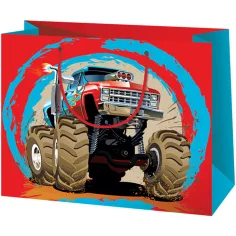 Cardex: Чанта за подарък с Monster Truck дизайн среден размер 17,8x10x23cm