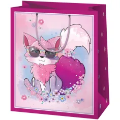 Cardex: Розова лисица средна подаръчна чанта 17x10x23cm