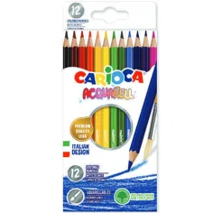 Carioca: Комплект цветни моливи за акварел 12бр.