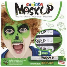 Carioca Maskup: Комплект за рисуване на лица с чудовища в 3 цвята