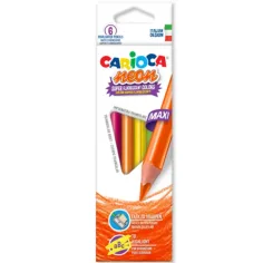 Carioca: Неонова Maxi цветна моливна комплектация 6бр.