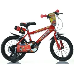 Cars червен детски велосипед 14-ти размер - Dino Bikes велосипед