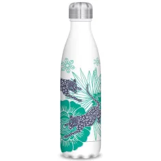 Catalina Estrada леопардов двустенен метален термос бял 500ml
