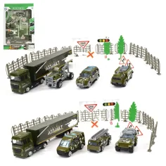 Chariot Die-Cast: Метален военен автомобилен комплект с аксесоари в два варианта