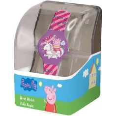 Часовник с аналогов механизъм Peppa Pig в пластмасова подаръчна кутия
