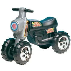 Черно кросово моторче с 4 колела, задвижвано с крака - D-Toys