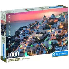 Чудесен пъзел Санторини HQC 1000 части - Clementoni