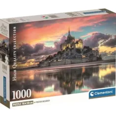 Чудесният Мон Сен Мишел HQC 1000 части пъзел с постер - Clementoni