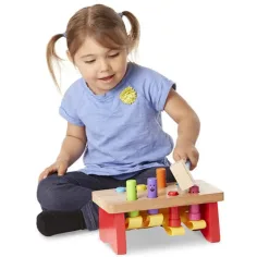 Чукалка на маса от дърво за развитие на умения - Melissa & Doug изображение 3