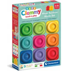 Clemmy: Цветовете на дъгата меки 9бр. комплект строителни блокчета - Clementoni
