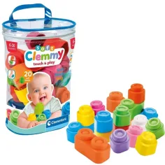 Clemmy: Меки цветни строителни блокчета за бебета 20бр. комплект - Clementoni