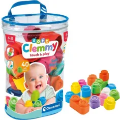 Clemmy: Меки цветни строителни блокчета за бебета 40бр. комплект - Clementoni