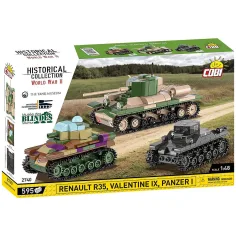 COBI: Panzer I, Renault R35 и Valentine IX – 3 в 1 строителна играчка (2740)