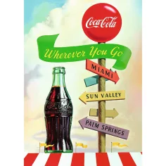 Coca-Cola навсякъде, където отидеш 1000 части Премиум плюс качествен пъзел - Trefl изображение 2