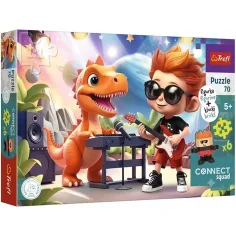 Connect Joe 70бр. пъзел с фигурка и 6бр. строителни блокчета - Trefl изображение 1