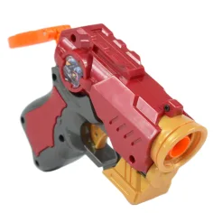Cool Soft Bullet Gun: Малък пистолет за стрелба с гъби с патрони в червен цвят 14см изображение 3