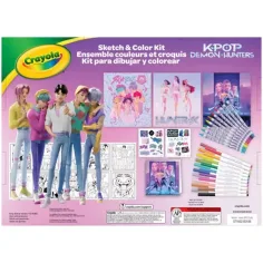 Crayola: Color & Sketch - K-Pop Demon Hunters креативен комплект за рисуване и оцветяване изображение 2