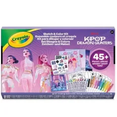 Crayola: Color & Sketch - K-Pop Demon Hunters креативен комплект за рисуване и оцветяване изображение 1
