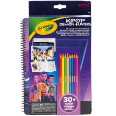 Crayola: Цветни и скици - Креативен комплект за рисуване и оцветяване K-Pop Demon Hunters