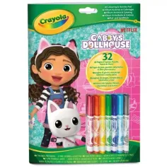 Crayola: Цвят и активност - Работна тетрадка с Габи и 7 флумастера