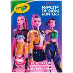 Crayola: K-Pop Демон Ловци 96 страници оцветяваща книга с стикери изображение 1