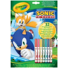 Crayola: Sonic, книжка за оцветяване и занимания с таралеж