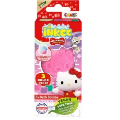 Craze Inkee: Вегански бомби за баня форми - Hello Kitty с аромат на захарен памук 3бр.