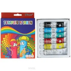 Цветен комплект темпери 6x16ml