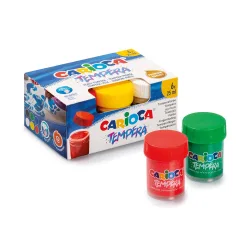 Цветен комплект темперни бои 6x25ml - Carioca