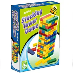 Цветна кула за строене Jenga