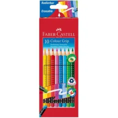 Цветни моливи 10бр. комплект с гумичка - Faber-Castell