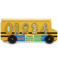 Дървен автобус за подреждане на форми с числа - Melissa & Doug