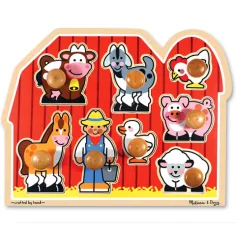 Ферма дървена форма пъзел с дръжка - Melissa & Doug