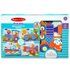 Дървени превозни средства гигантска пъзел - Melissa & Doug
