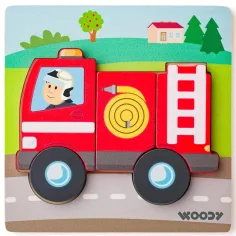 Дървено пожарникарско 5 части пъзел - Woodyland