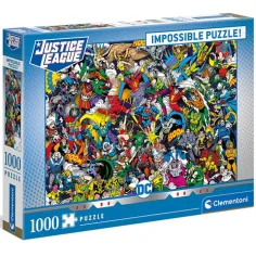 DC Comics Лига на справедливостта невъзможна пъзел 1000 части - Clementoni