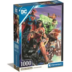 DC Comics: Лигата на справедливостта 1000 части Компактна пъзел 50x70см - Clementoni