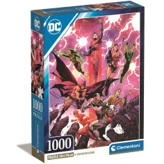 DC Comics: Пъзел на Лигата на справедливостта 1000 части Compact 50x70cm - Clementoni