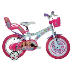 Детски велосипед Barbie в розово-бяло, размер 16 - велосипед Dino Bikes