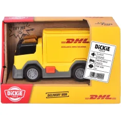 DHL камион за доставка с светлинни и звукови ефекти 15 см - Dickie Toys изображение 1