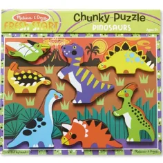 Диносаури лесно хващаемо дървено формено пъзел - Melissa & Doug