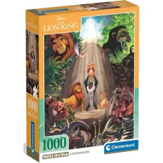 Disney Цар Лъв 1000 части компактен пъзел - Clementoni