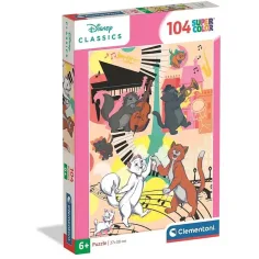 Disney Котараци аристократи 104 части суперцветна пъзел - Clementoni