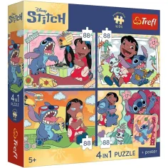 Disney Lilo & Stitch - 4 x 88 бр. Premium Plus Kids пъзел - Trefl изображение 1
