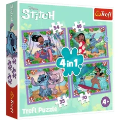 Disney Lilo&Stitch луд ден 4 в 1 пъзел комплект - Trefl