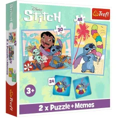 Disney Lilo&Stitch пъзел и карти за памет 2 в 1 комплект - Trefl